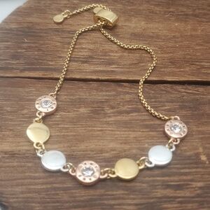 B2208 dkny designer‎ medallion bracelet adjustable